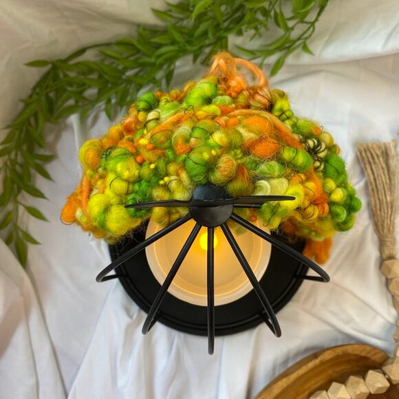 Handwoven Bat Cage Candle Display Decor - Picture 2 of 4